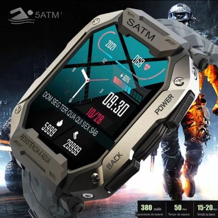 Imagem de Relógio Inteligente Smartwatch Shock M1 2022 Militar Rock