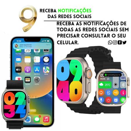Imagem de Relógio Inteligente Smartwatch Ultra 9 U9 Plus Ultra Serie 9 Android IOs Microwear 2024