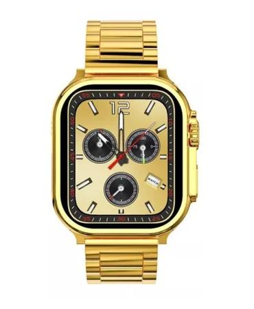 Relógio Digital Smartwatch Dourado Elegante + Pulseira de Bônus - Gold