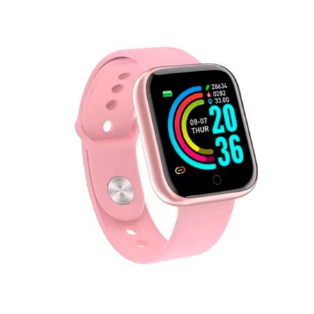 M6, Relógio Inteligente, SmartWatch, Rosa, Relógio de Esporte, Bluetooth,  Conexão Aplicativo, Xiaomi, Android, Apple