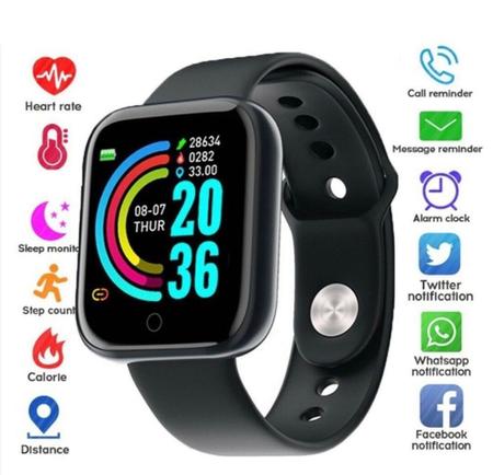 Imagem de Relógio Inteligente Y68 Compativel com iphone e android