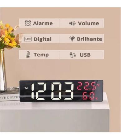 Imagem de Relógio Led Digital De Mesa Cabeceira Calendário Temperatura