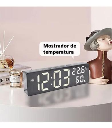 Imagem de Relógio Led Digital De Mesa Cabeceira Calendário Temperatura