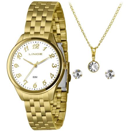 Imagem de Relógio Lince LRG4751L40/K02V Feminino Aço Inox Dourado 40mm