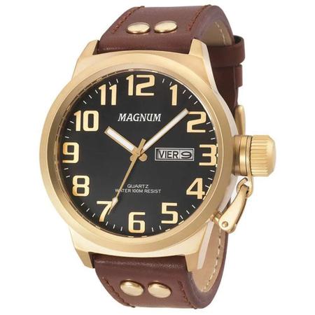 Relógio Magnum Casual 4 - Dourado+Marrom