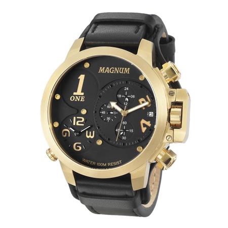 Relógio Magnum Masculino Ref: Ma35244u Cronógrafo Dourado Dourado