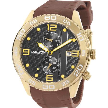 Relógio Masculino Dourado com Preto Magnum - MSTIME RELÓGIOS