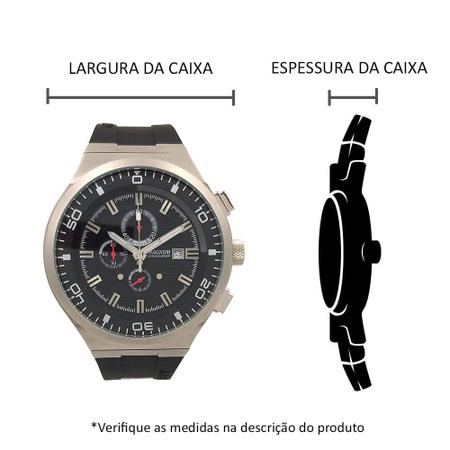 Kit Relógio Magnum Masculino MA33737C + Pulseira. Preto