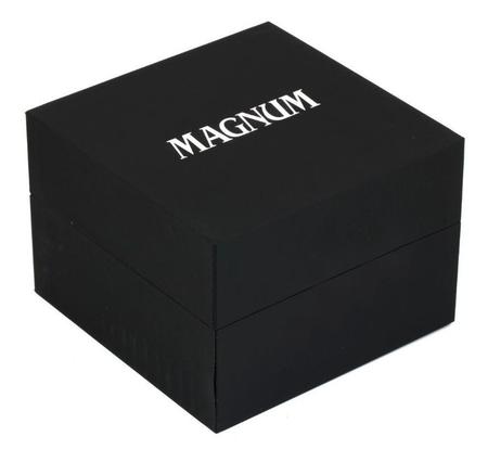 Relogio Masculino Pulseira De Silicone Preta Magnum Ma34414q