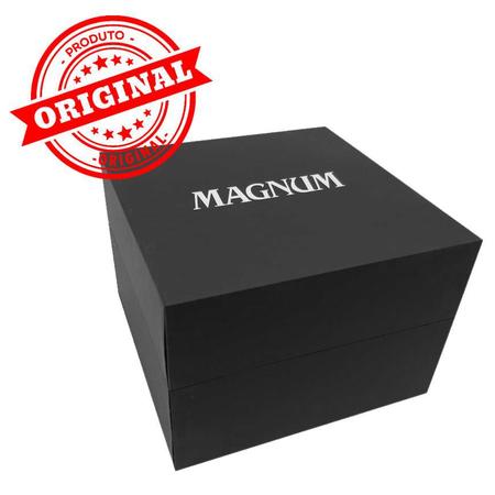 Relógio MAGNUM masculino cronógrafo marrom MA33755B - aconfianca