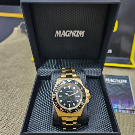 Relógio masculino dourado automático da Magnum MA33844A