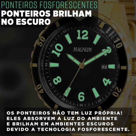 🏷️【Tudo Sobre】→ Relógio Magnum Automático Masculino Dourado Ouro 2 Anos de  Garantia MA33979H