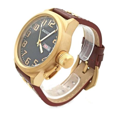 Relógio Magnum Masculino Dourado Military MA32952P - Relojoaria Invictos