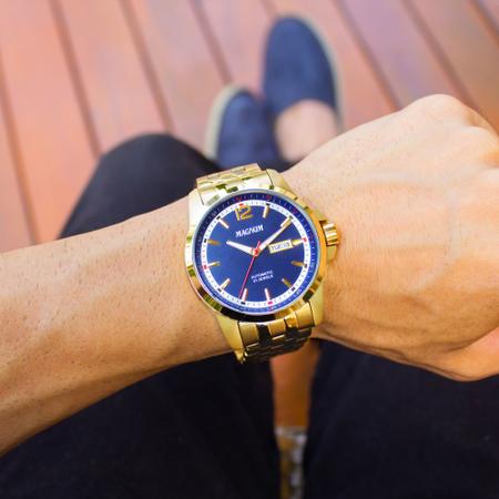 Relógio Magnum Masculino Original Dourado 2 Anos Garantia - AliExpress