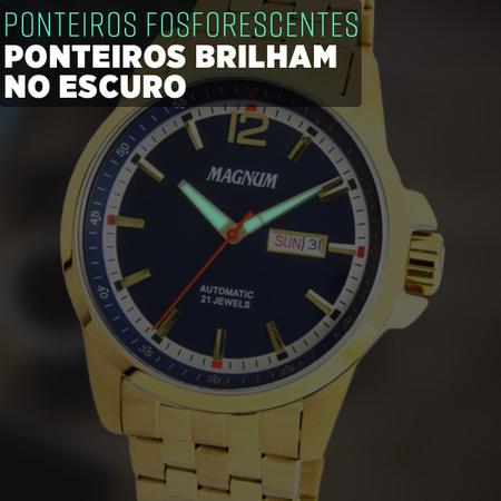 Relógio Masculino Magnum Dourado Original 2 Anos Garantia - AliExpress