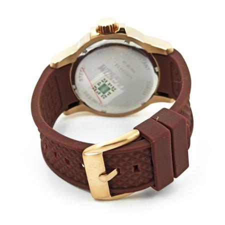 Relógio Magnum Masculino Cronógrafo Dourado Couro Marrom MA34147P em  Promoção na Americanas