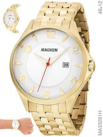 Relógio Magnum Masculino Dourado Automático Aço MA35075U - Relógio  Masculino - Magazine Luiza