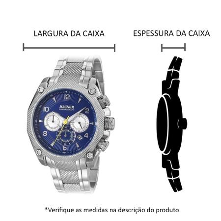 Relógio Magnum Masculino Sports MA32167F Cronógrafo Prata - Relógio  Masculino - Magazine Luiza