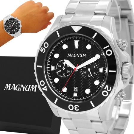 Relógio Magnum Masculino Prata Garantia 2 Anos Original Prova Dágua -  Relógio Masculino - Magazine Luiza