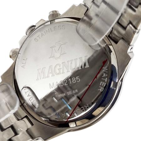 Relógio Magnum Masculino Prata Analógico 10 ATM Casual Prova D'Agua  Pulseira Aço - Relógio Masculino - Magazine Luiza