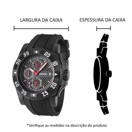 Relógio Magnum Masculino Pulseira em Silicone – Preto - Shopping Jardins  Online