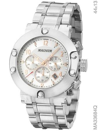 Relógio Magnum Masculino Sports MA34263Q Chronograph Prata
