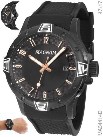 Relógio Magnum Masculino Sports MA34414D Pulseira Borracha