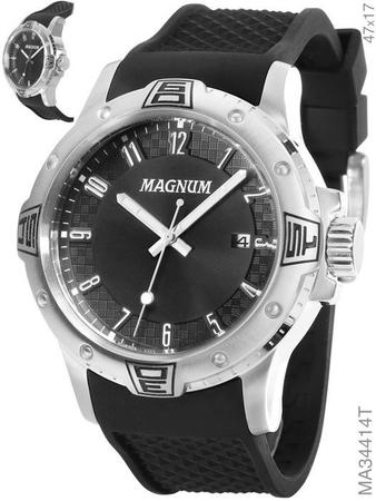 Relógio Magnum Masculino Sports MA34414T Pulseira Borracha