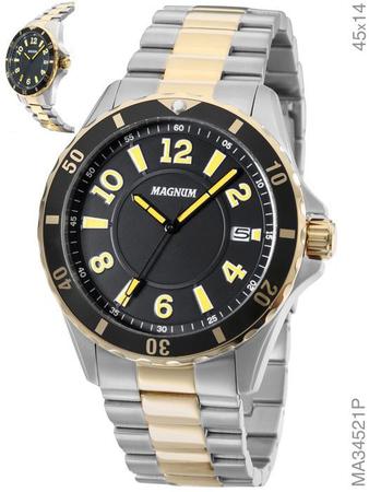 Relógio Magnum Sports Masculino MA31560P Pulseira de Couro