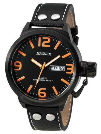 Relógio Magnum Masculino com Pulseira de Couro - Império Alianças