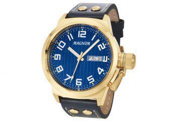 Relógio Magnum Military Analógico Masculino Pulseira de Couro