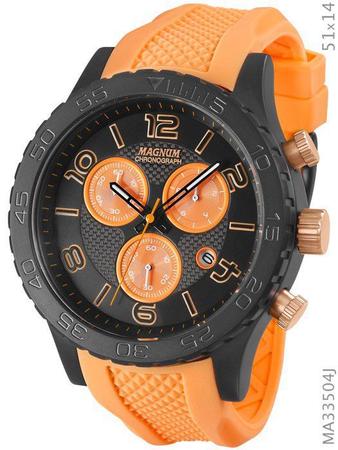 Relógio Magnum Sports MA33504J Quartz Preto Pulseira de Borracha