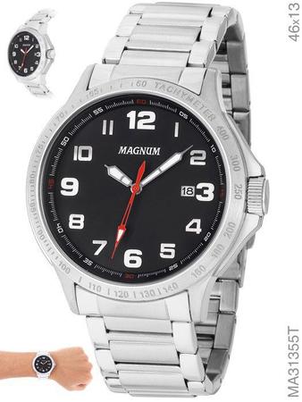 Relogio masculino magnum ma31355t prata