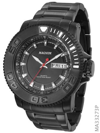 Relogio Magnum Masculino Esportivo Analógico MA33424P Pulseira de Couro -  A.S.P LOJA