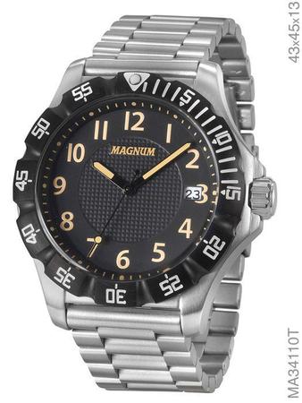 Relógio Magnum Sports Masculino MA34932A Pulseira de Couro : :  Moda