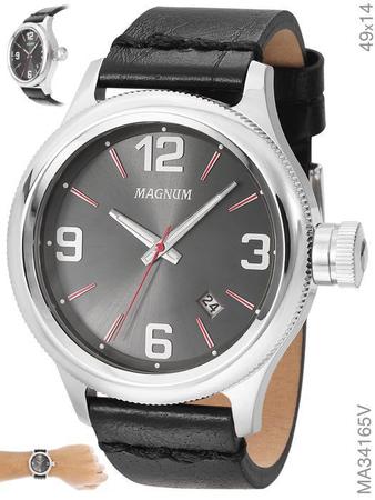 Relogio Magnum Masculino Esportivo Analógico MA33424P Pulseira de Couro -  A.S.P LOJA