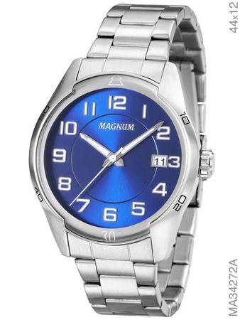 Relógio Magnum Sports Masculino MA34932A Pulseira de Couro