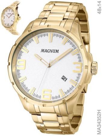 Relógio Magnum Sports Masculino MA34932A Pulseira de Couro : :  Moda