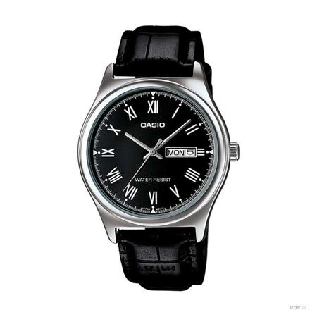 Imagem de Relógio Masculino Casio Mtp-V006L 1Bu Preto Couro Analogo