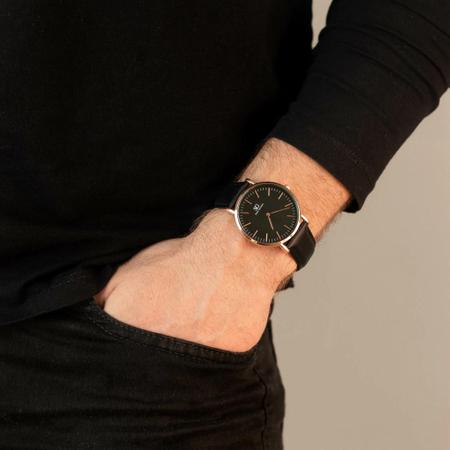 Imagem de Relógio Masculino De Couro Saint Germain Murray Black Rosé Gold 40mm
