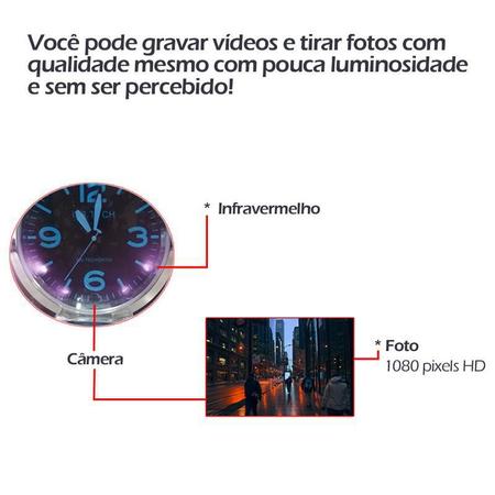 Imagem de Relógio Masculino detetive com filmadora Full HD 8GB