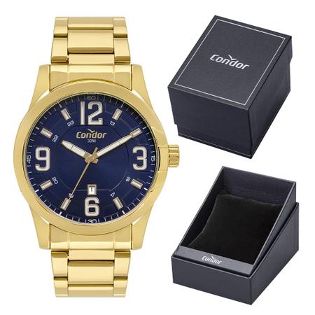 Imagem de Relógio Masculino Dourado Condor Ouro 18k Original Garantia