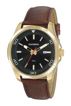 Imagem de Relogio Masculino Dourado Couro 32145GPMVDH1 - MONDAINE