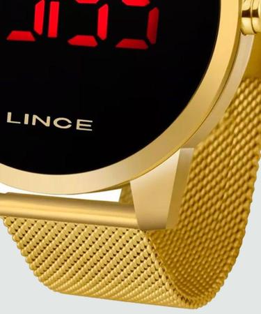 Imagem de Relogio Masculino Lince Digital Dourado Led MDG4586L PXKX