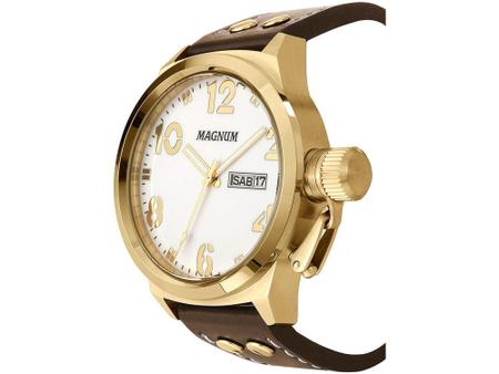 Relogio Magnum Masculino Esportivo Analógico MA33424P Pulseira de Couro -  A.S.P LOJA