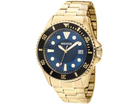 Relógio Magnum Masculino Ref: Ma33059a Casual Dourado
