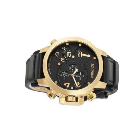 Relógio Magnum Masculino Ref: Ma33764u Cronógrafo Dourado Preto