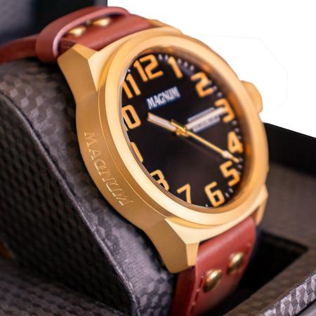 Relógio Magnum Masculino Dourado Military MA32952P - Relojoaria Invictos