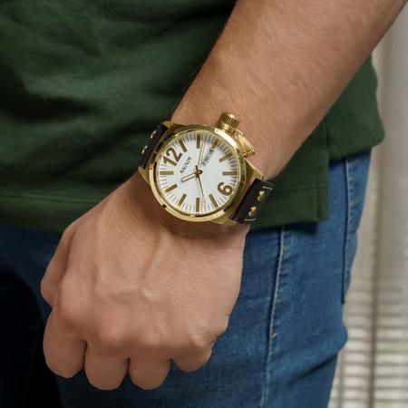 Relógio Masculino Pulseira Couro Magnum Ma31524j