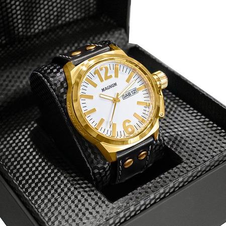 Relógio Masculino Pulseira Couro Magnum Ma31524j